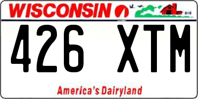 WI license plate 426XTM