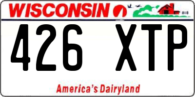 WI license plate 426XTP