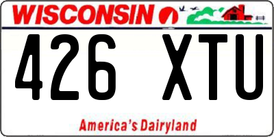 WI license plate 426XTU