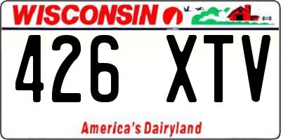 WI license plate 426XTV