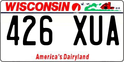 WI license plate 426XUA
