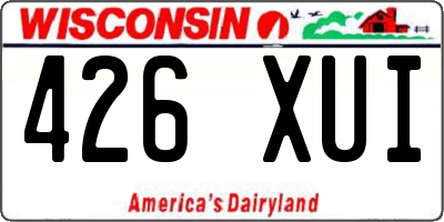 WI license plate 426XUI