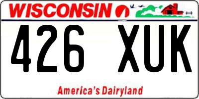 WI license plate 426XUK
