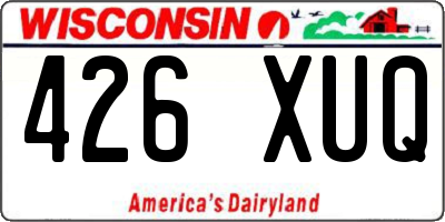 WI license plate 426XUQ