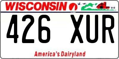 WI license plate 426XUR