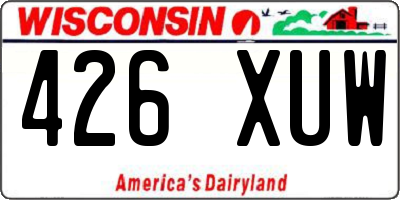 WI license plate 426XUW