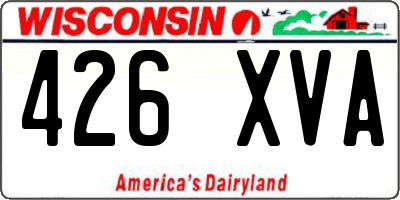 WI license plate 426XVA