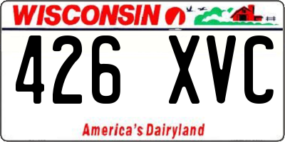 WI license plate 426XVC