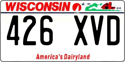 WI license plate 426XVD