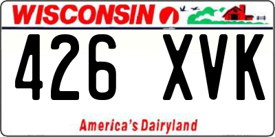 WI license plate 426XVK