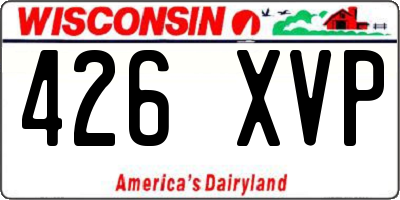WI license plate 426XVP