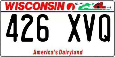 WI license plate 426XVQ