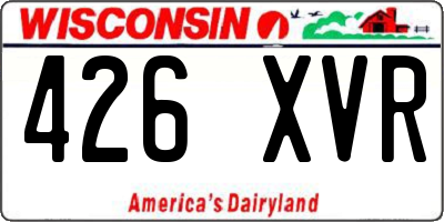 WI license plate 426XVR