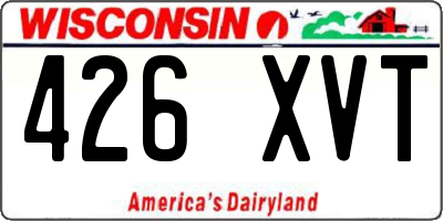 WI license plate 426XVT
