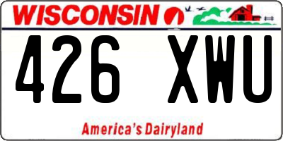 WI license plate 426XWU
