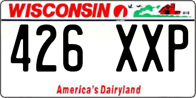 WI license plate 426XXP