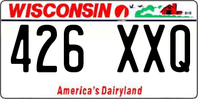 WI license plate 426XXQ