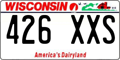 WI license plate 426XXS