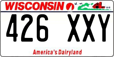WI license plate 426XXY