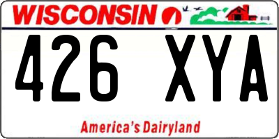 WI license plate 426XYA