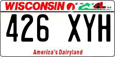 WI license plate 426XYH