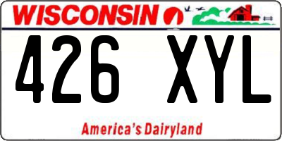 WI license plate 426XYL