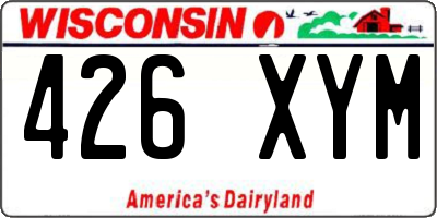 WI license plate 426XYM