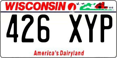 WI license plate 426XYP