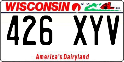 WI license plate 426XYV