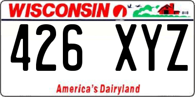 WI license plate 426XYZ