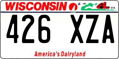 WI license plate 426XZA