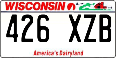 WI license plate 426XZB