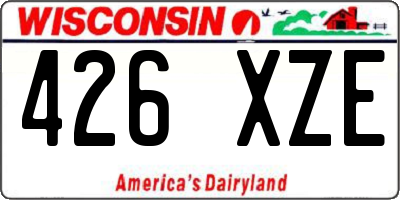 WI license plate 426XZE