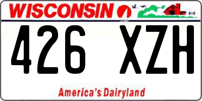 WI license plate 426XZH