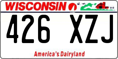 WI license plate 426XZJ