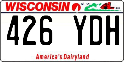 WI license plate 426YDH