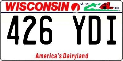 WI license plate 426YDI