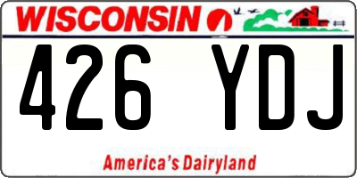 WI license plate 426YDJ