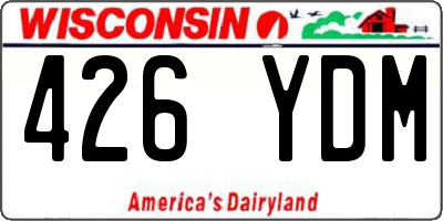 WI license plate 426YDM