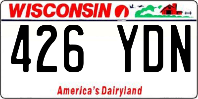 WI license plate 426YDN