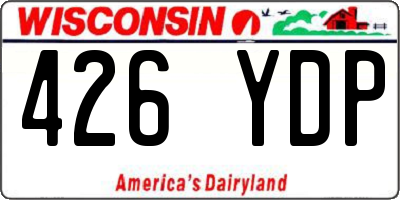 WI license plate 426YDP