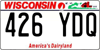 WI license plate 426YDQ
