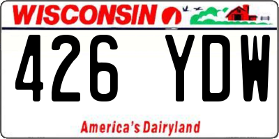 WI license plate 426YDW