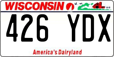 WI license plate 426YDX