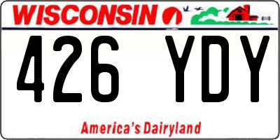WI license plate 426YDY