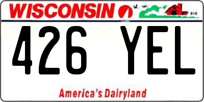 WI license plate 426YEL