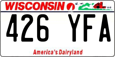 WI license plate 426YFA