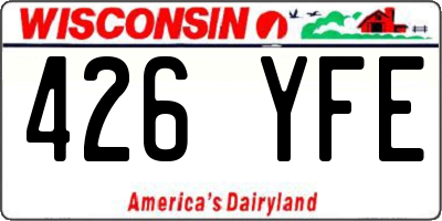 WI license plate 426YFE