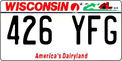 WI license plate 426YFG