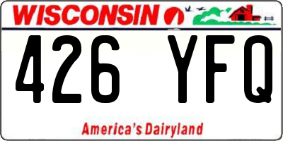 WI license plate 426YFQ